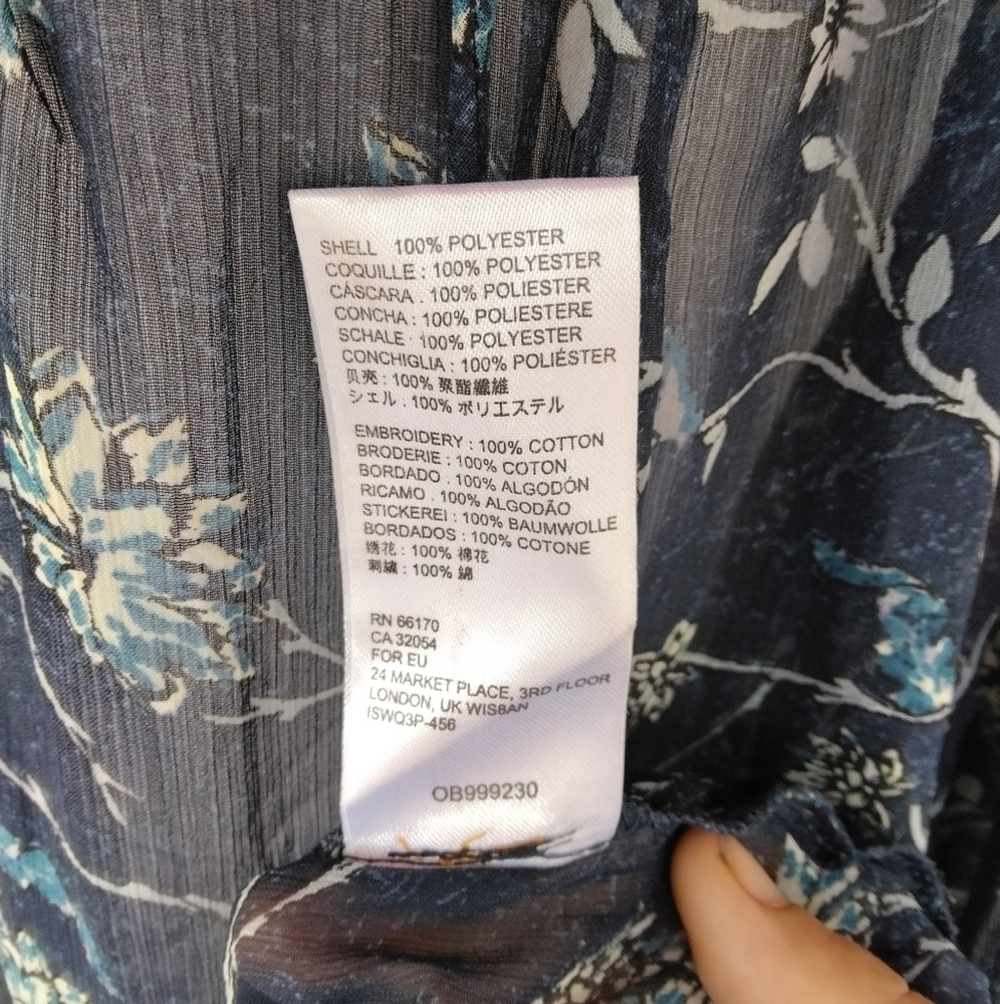 Free People Keeping Up With Cara Smocked Tunic Top/ Dress Size XS - Picture 11 of 11